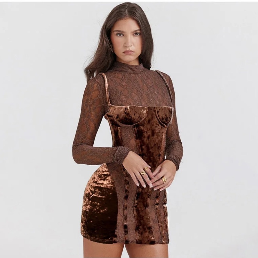 NWOT Bady brown mini dress